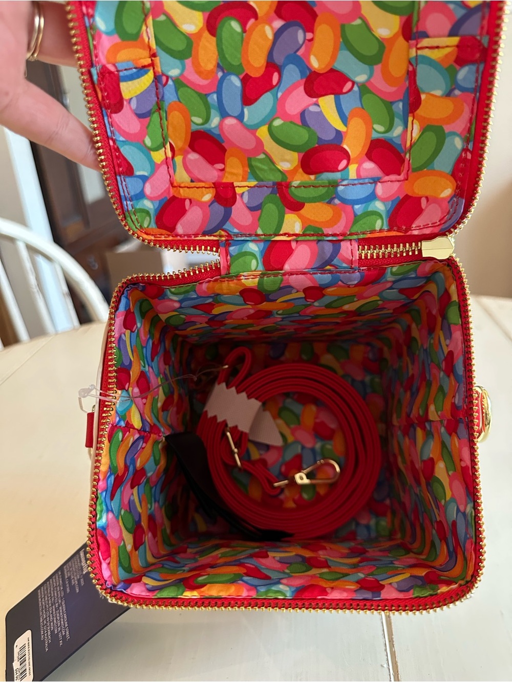 Loungefly Harry Potter Every Flavour Beans Bag - Red & White - Picture 2 of 7